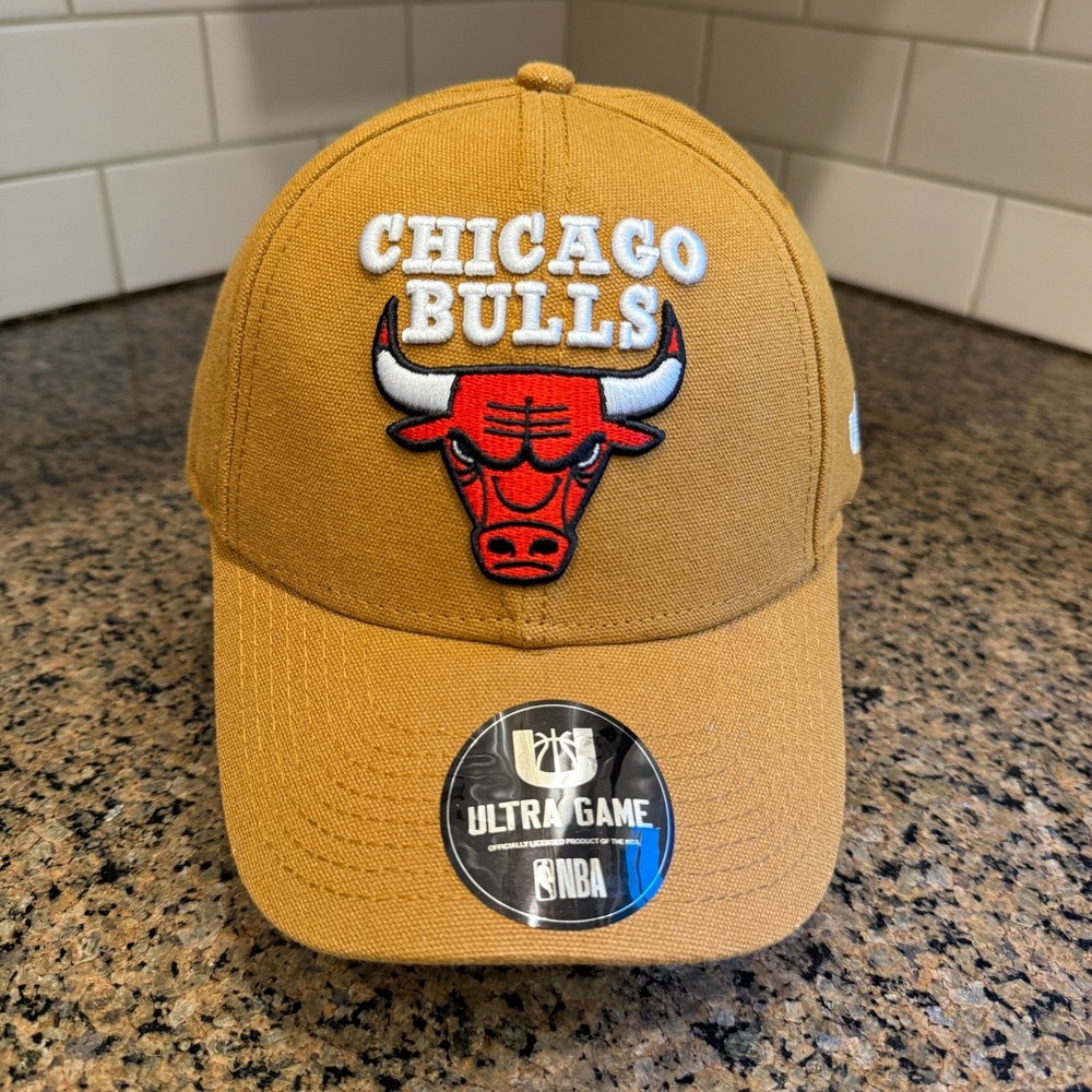 Chicago Bulls Ultra Game NBA Hat Cap Basketball Strap Back‎ Adjustable *Read